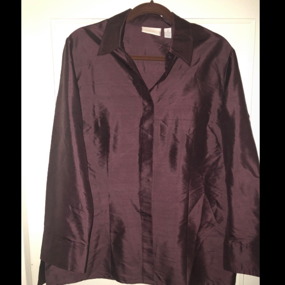 Dark Purple Chico’s Button Down